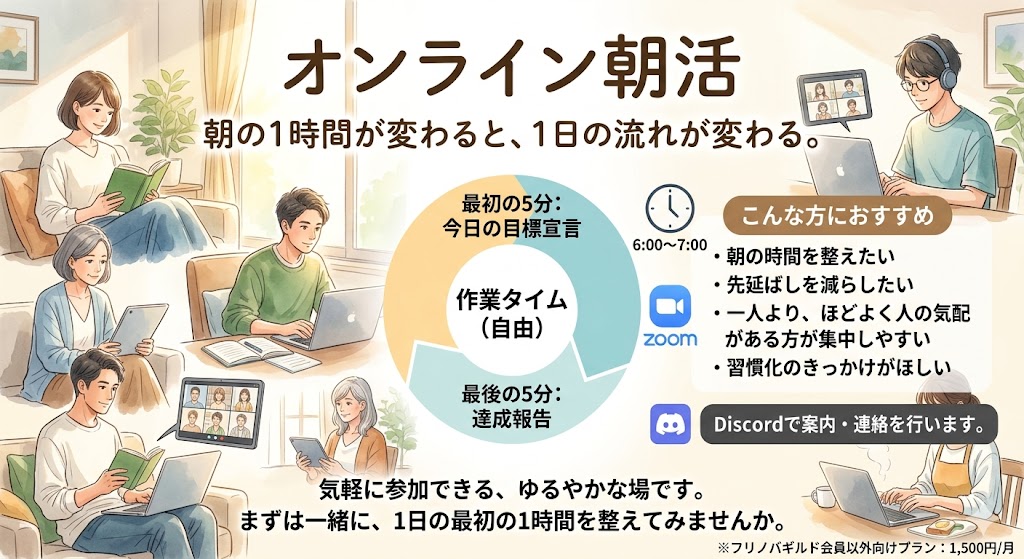 オンライン朝活